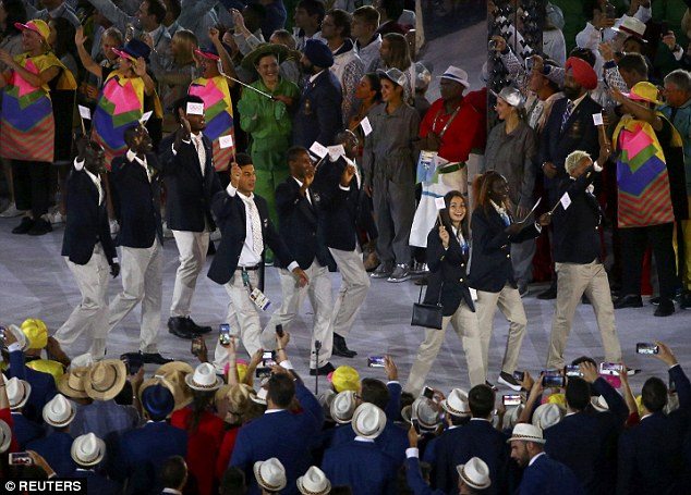 Refugee Team Marches in Olympic Opening Ceremonies