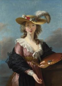 Marie Louise Elisabeth Vigée Le Brun, Self-portrait in a straw hat after 1782 oil on canvas, 38.5 × 27.8 in., National Gallery, London, UK 