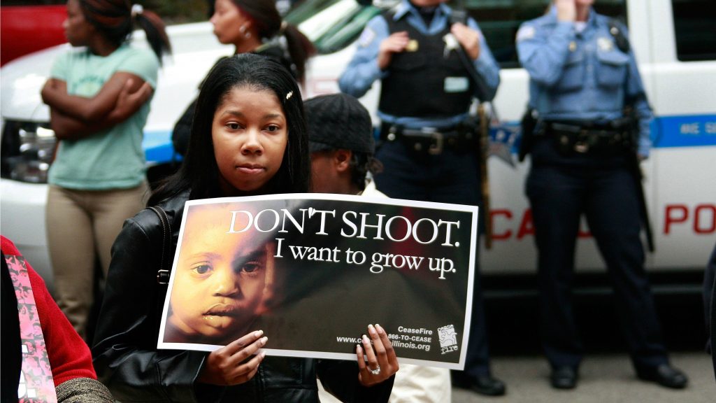 Mother protesting Chicago gun violence