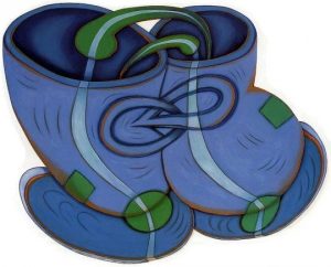 Elizabeth Murray, "Stirring Still," 1997 Oil on canvas on wood, 92 x 115 x 7 inches Photo by Ellen Page Wilson Courtesy The Pace Gallery, New York 