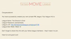 Fantasy Movie League