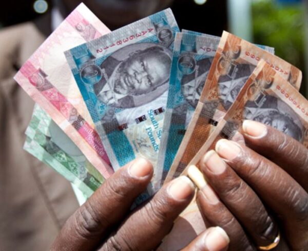 Man holding Sudan money